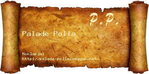 Palade Polla névjegykártya